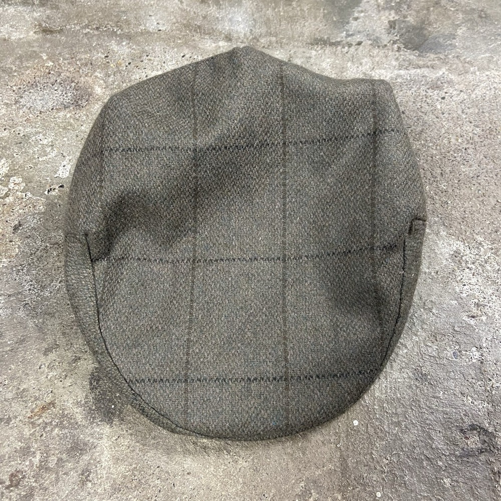 Vintage 90s Lake Of The Isles Irish Flat Cap Size Large Olive Tweed Ear Flap